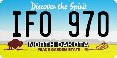 ND license plate IFO970