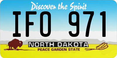 ND license plate IFO971