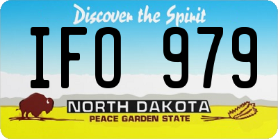 ND license plate IFO979