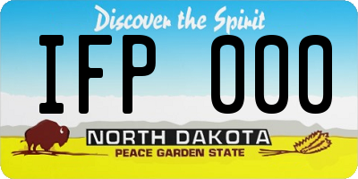 ND license plate IFP000