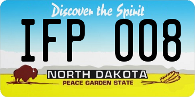 ND license plate IFP008