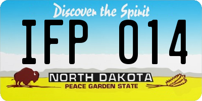 ND license plate IFP014