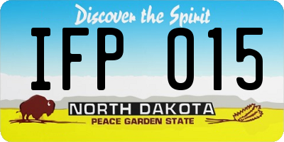 ND license plate IFP015