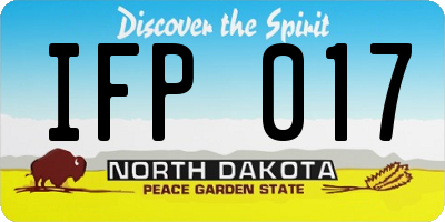 ND license plate IFP017