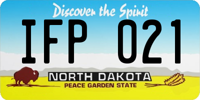 ND license plate IFP021