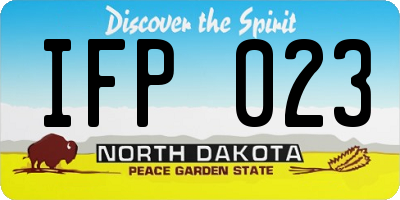 ND license plate IFP023