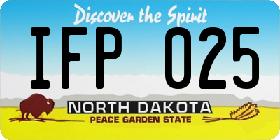 ND license plate IFP025