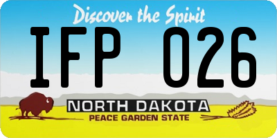 ND license plate IFP026