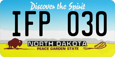 ND license plate IFP030