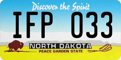 ND license plate IFP033