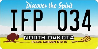 ND license plate IFP034