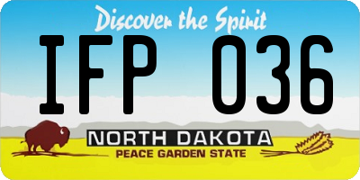 ND license plate IFP036