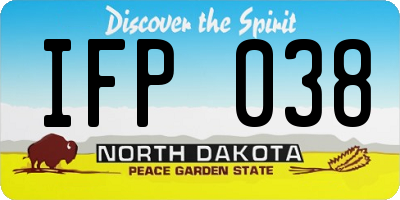 ND license plate IFP038