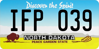 ND license plate IFP039