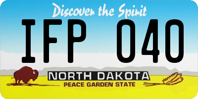 ND license plate IFP040