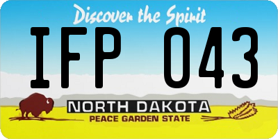 ND license plate IFP043