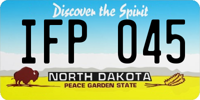 ND license plate IFP045