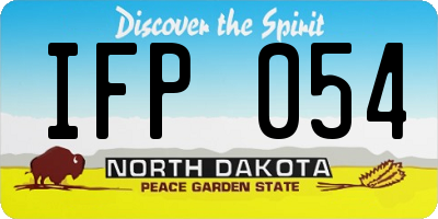 ND license plate IFP054