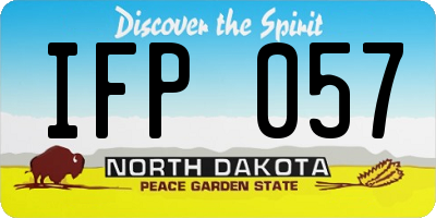 ND license plate IFP057