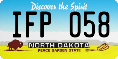ND license plate IFP058