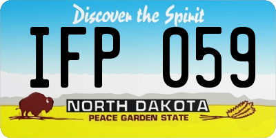 ND license plate IFP059