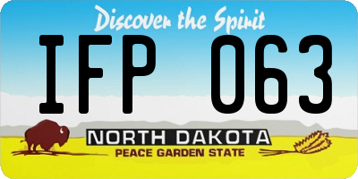 ND license plate IFP063