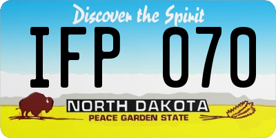 ND license plate IFP070