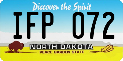 ND license plate IFP072
