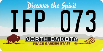 ND license plate IFP073
