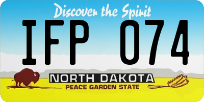 ND license plate IFP074