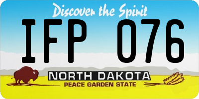 ND license plate IFP076