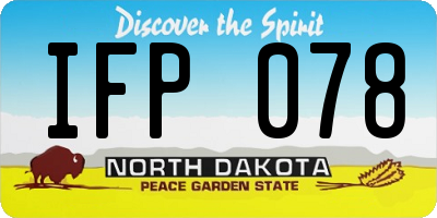 ND license plate IFP078