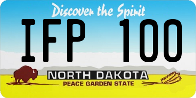 ND license plate IFP100