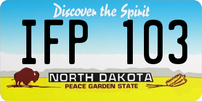 ND license plate IFP103