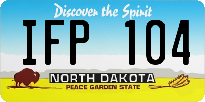 ND license plate IFP104
