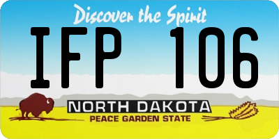ND license plate IFP106