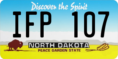 ND license plate IFP107