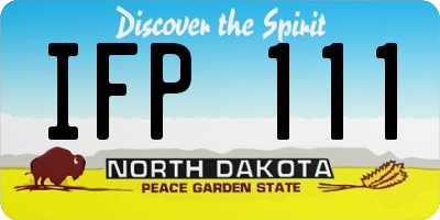 ND license plate IFP111