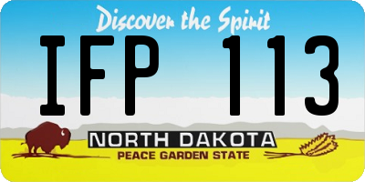 ND license plate IFP113