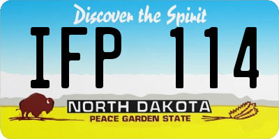 ND license plate IFP114