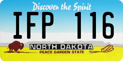 ND license plate IFP116