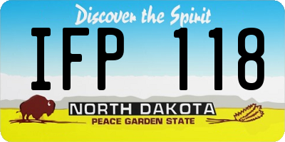 ND license plate IFP118