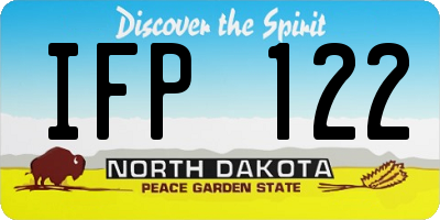 ND license plate IFP122
