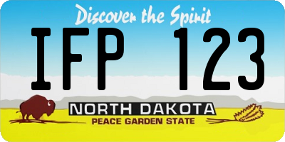ND license plate IFP123