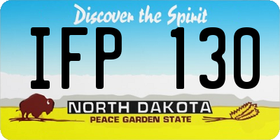 ND license plate IFP130