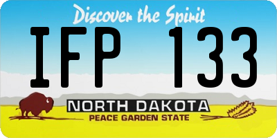 ND license plate IFP133