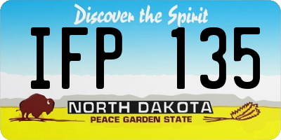 ND license plate IFP135