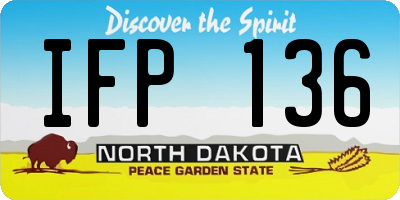 ND license plate IFP136