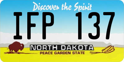 ND license plate IFP137