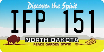 ND license plate IFP151